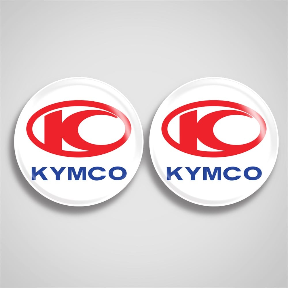 kymco Logo 2'li Koruma Takozu 3D Sticker Etiket