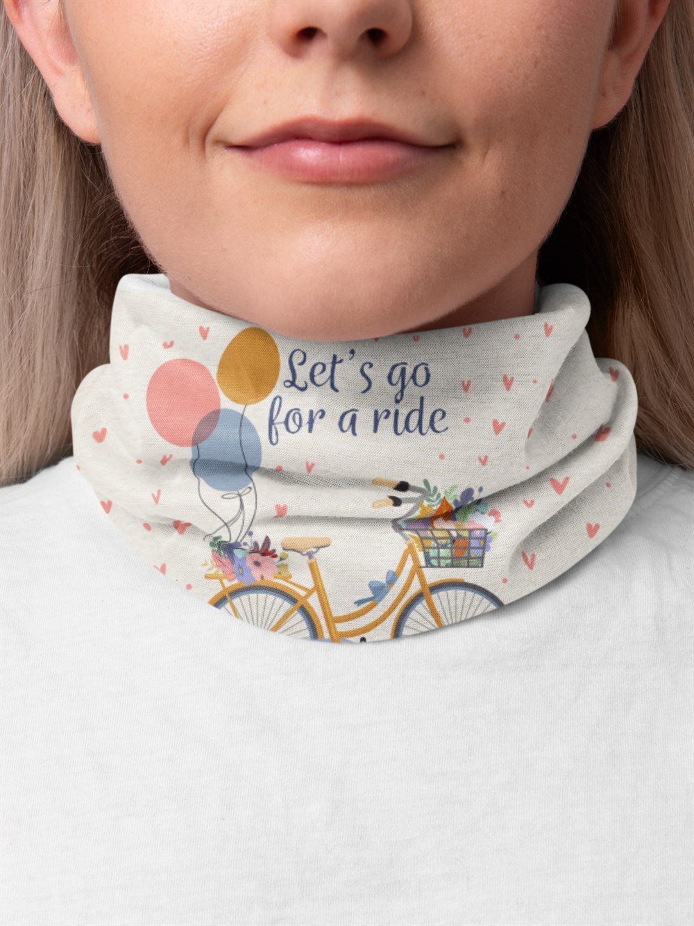 Let's Go For a Ride Kadın Bandana Saç Bandı Toka Boyunluk
