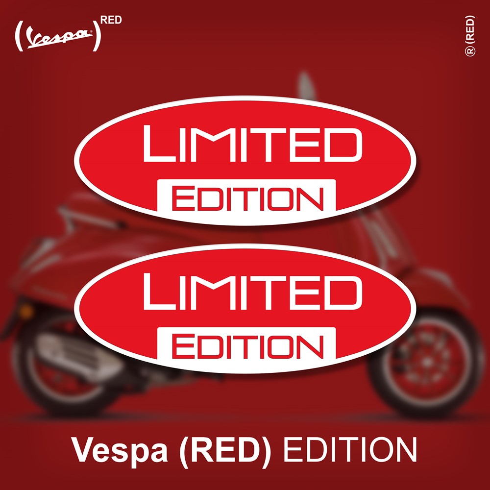 Limited Edition Vespa Red Serisi 3D Sticker