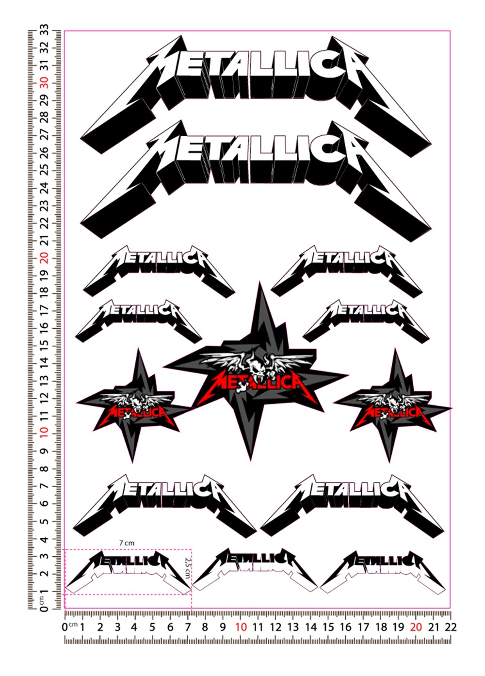 Metalica Sticker Seti 
