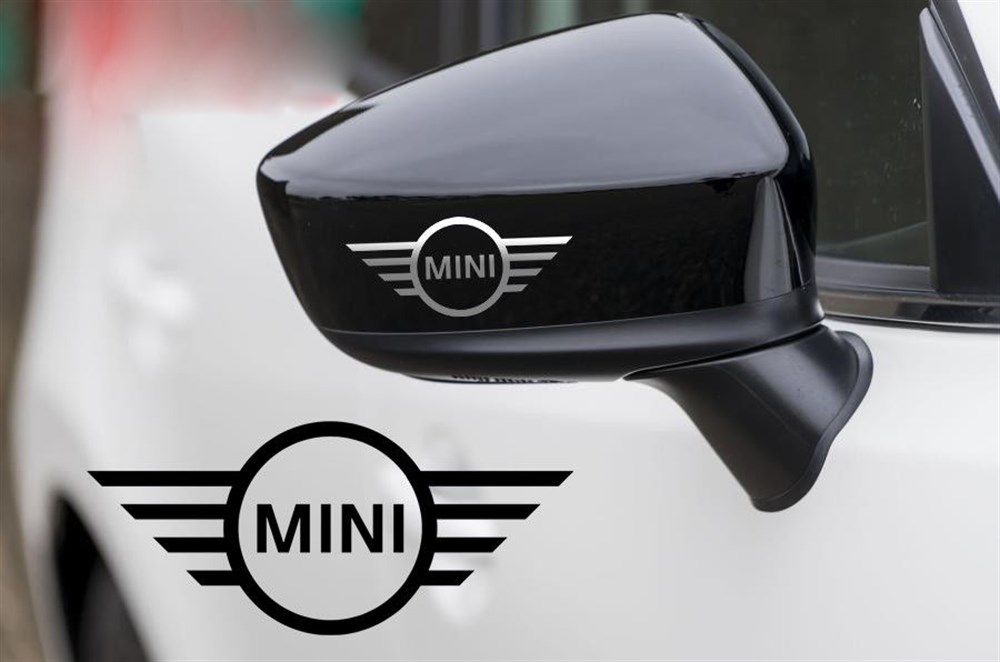 Mini Couper Gümüş Renk Dikiz Aynası Sticker 