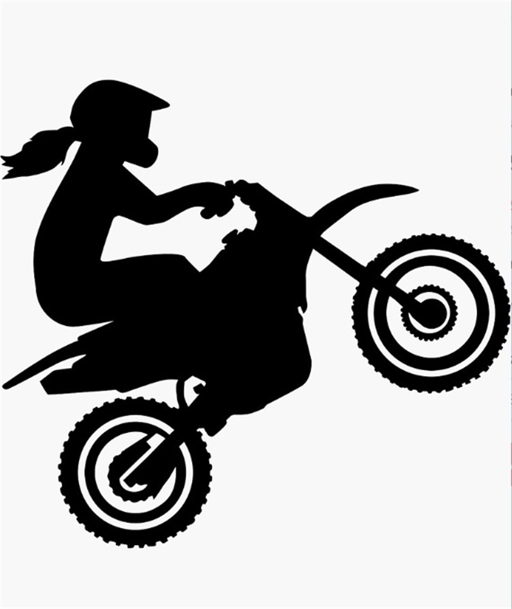 Motocross Girl Sticker