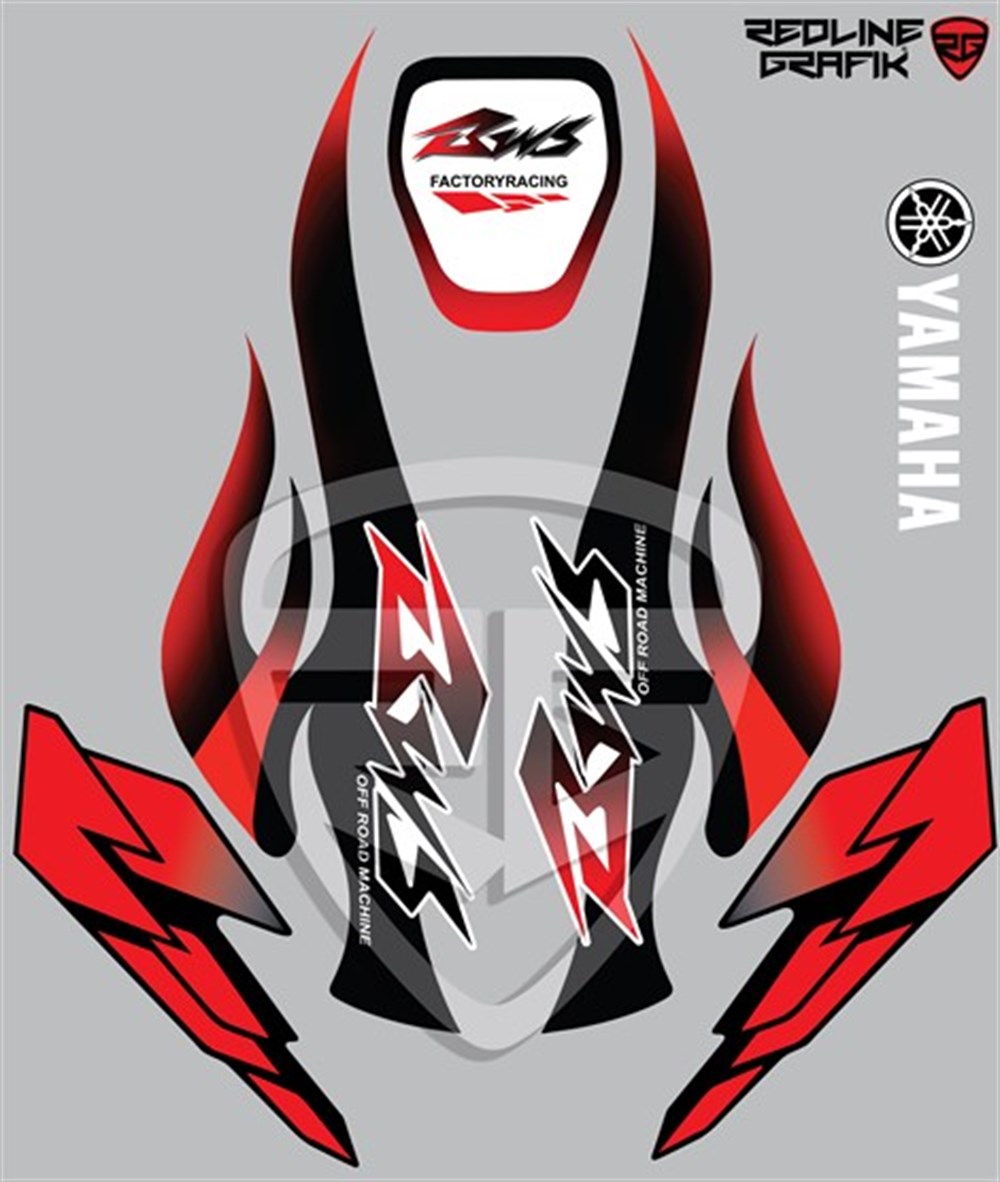 YAMAHA BWS STİCKER SETİ KOMPLE YAZI REDLİNE GRAFİK KIRMIZI
