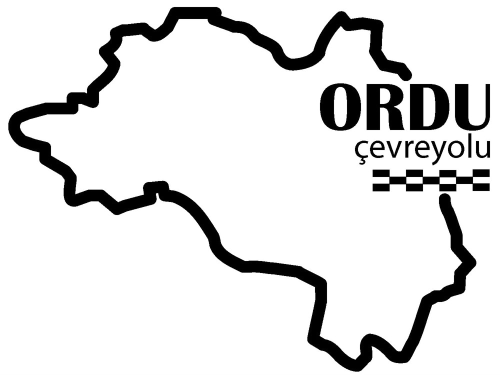 Ordu  Çevreyolu Sticker - Ücretsiz Kargo 