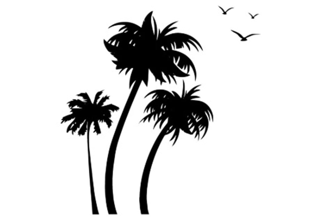 Palmiye Kuşlar Sticker