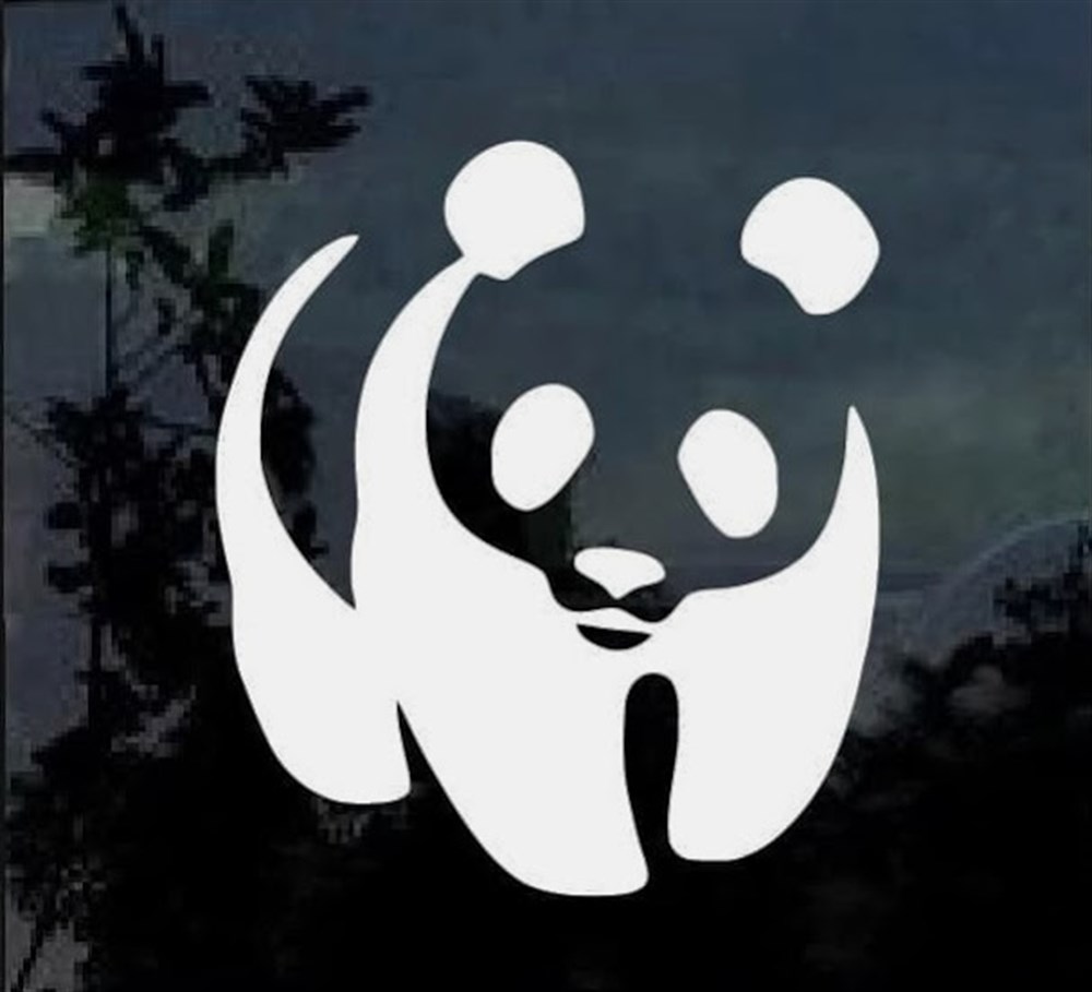 Panda Beyaz Oto Sticker Yapıştırma