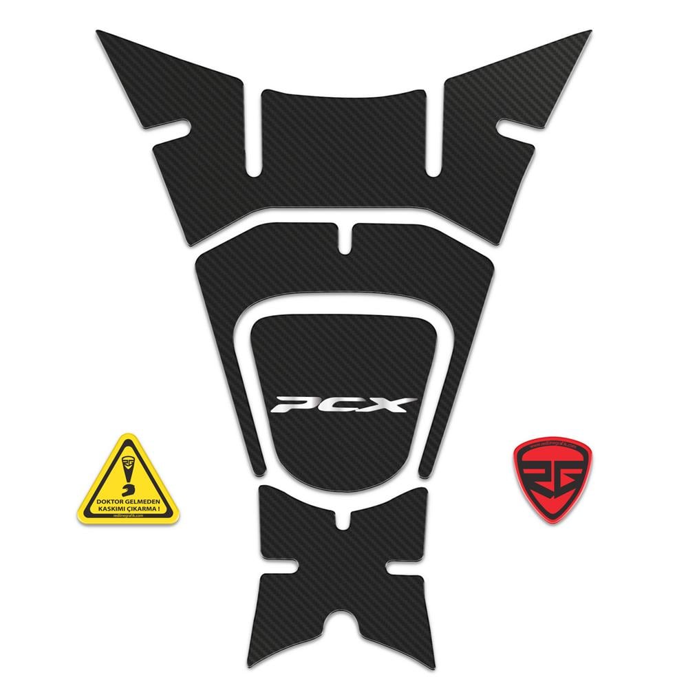 PCX 2018 VE ÜZERİ 4 PARÇA KARBON TANK PAD 1.KALİTE