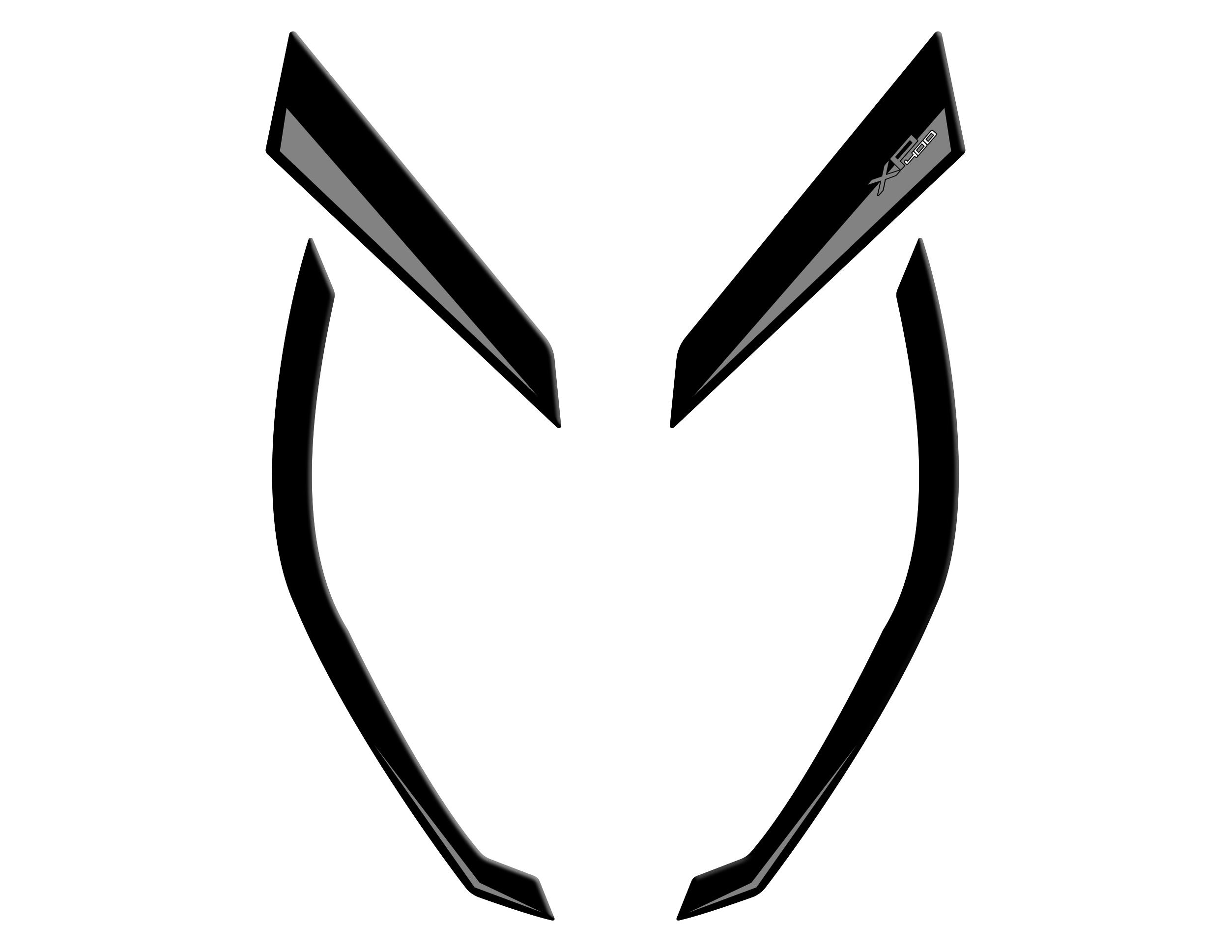 Peugeot XP-400 Uyumlu Far Pad Set Siyah Gri Redline Grafik