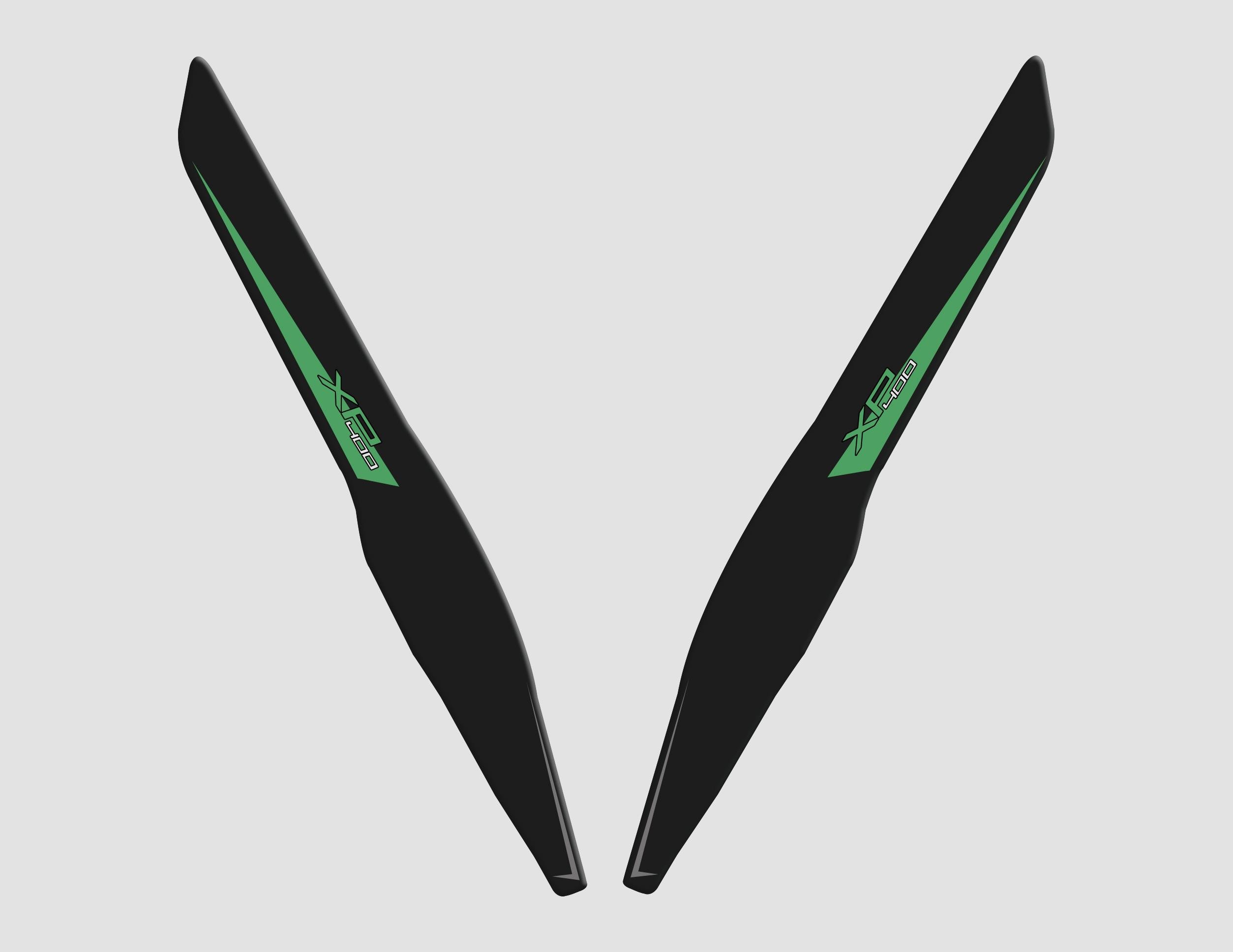 Peugeot XP-400 Uyumlu Kuyruk Koruyucu Pad Set Siyah Yeşil Redline Grafik