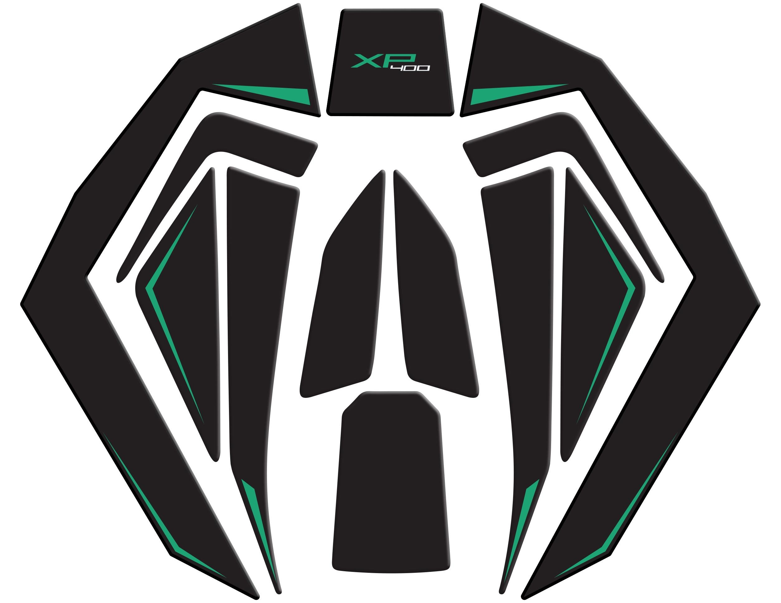 Peugeot XP-400 Uyumlu Tank Pad  Set Siyah Yeşil Redline Grafik