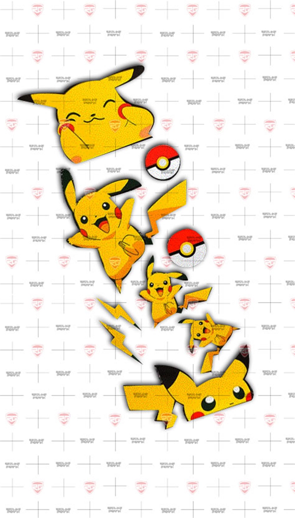 Pikachu Reflektif Sticker Set