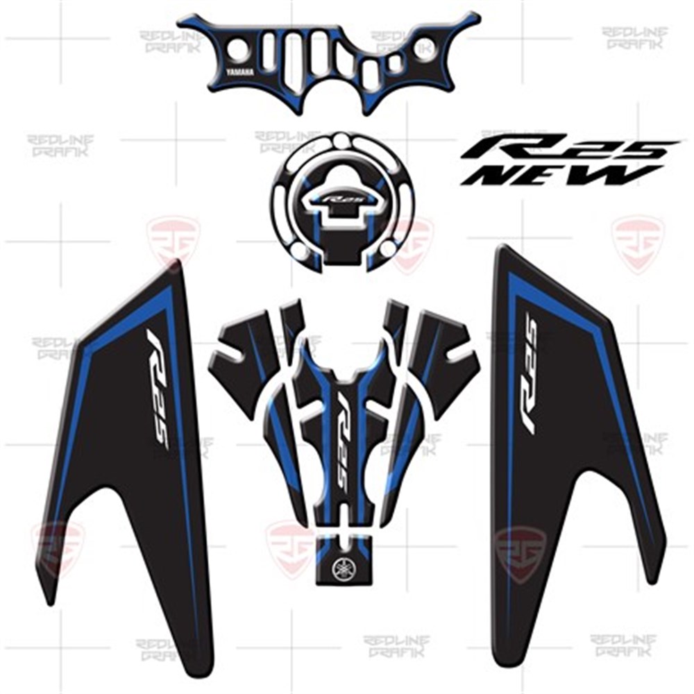 R25 Tank pad seti New Design 2019 Race Blue
