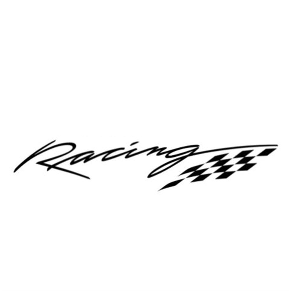 Racing Oto Sticker Siyah