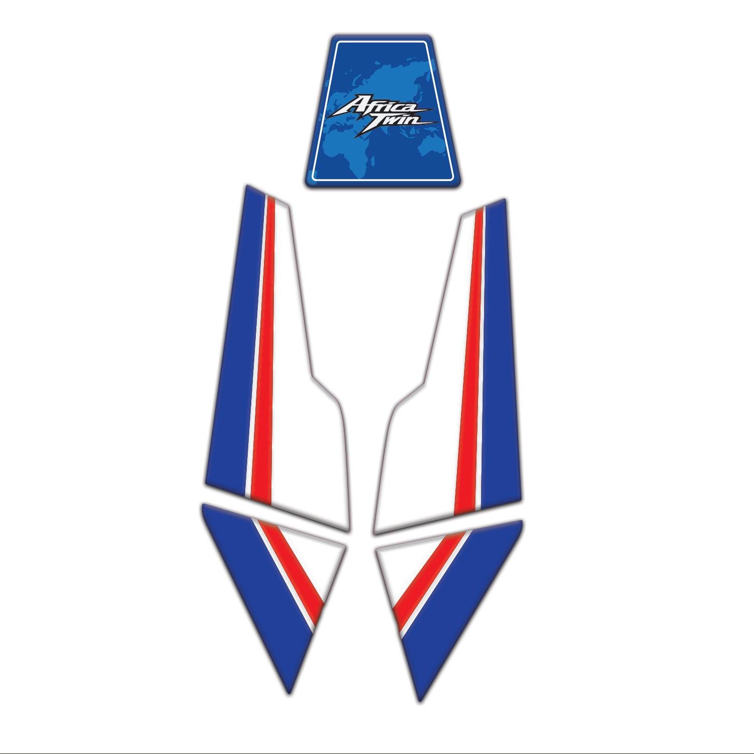 Redline Grafik Honda Africa Twin CRF1100L 2016 -2025 Uyumlu Kuyruk Koruma Pad Seti Mavi Beyaz