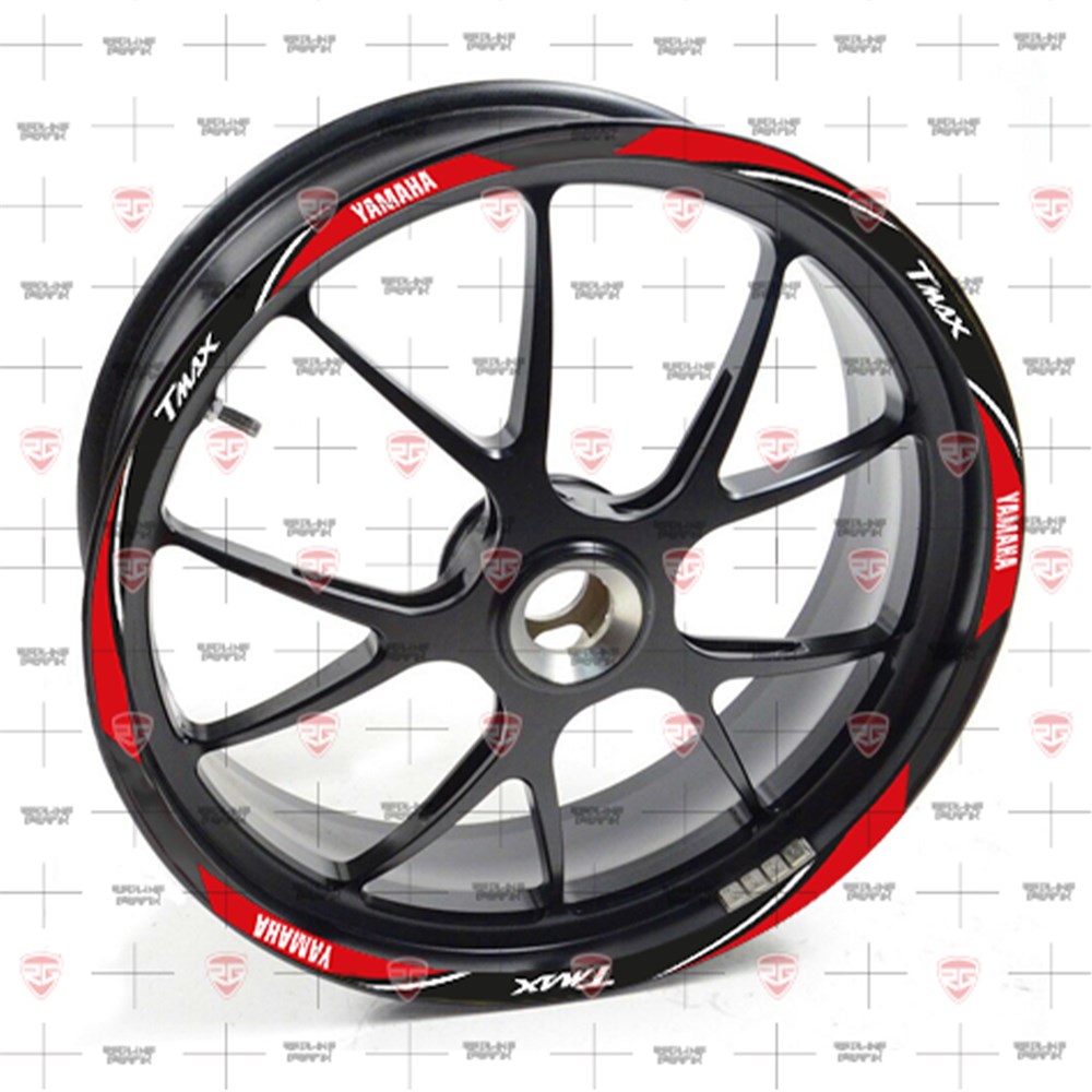 Redline Grafik Yamaha Tmax Reflektif Kırmızı Jant Şeridi