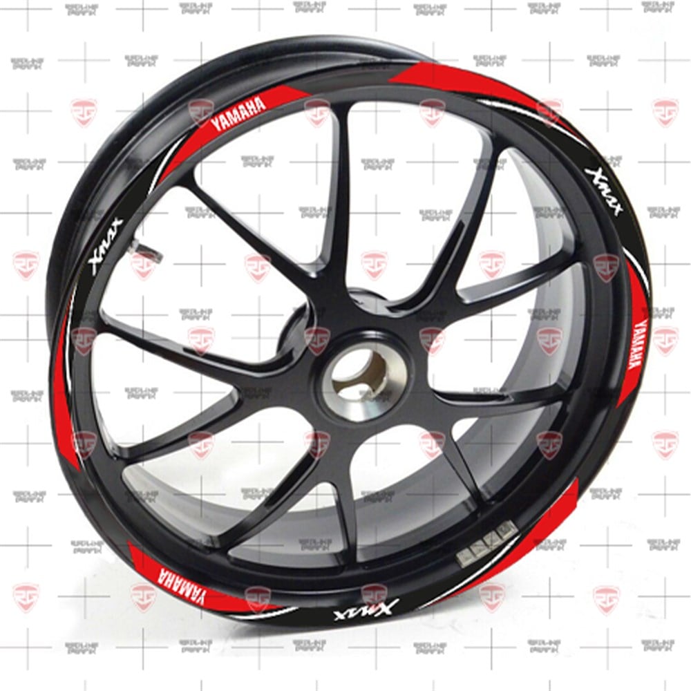 Redline Grafik Yamaha XMax Reflektif Kırmızı Jant Şeridi