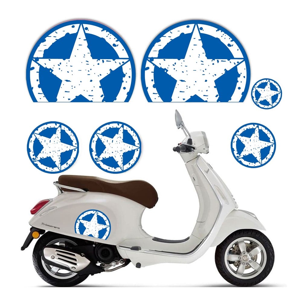 Reflektif Açık Gri ve Mavi  ARMY YILDIZ STİCKER SETİ 