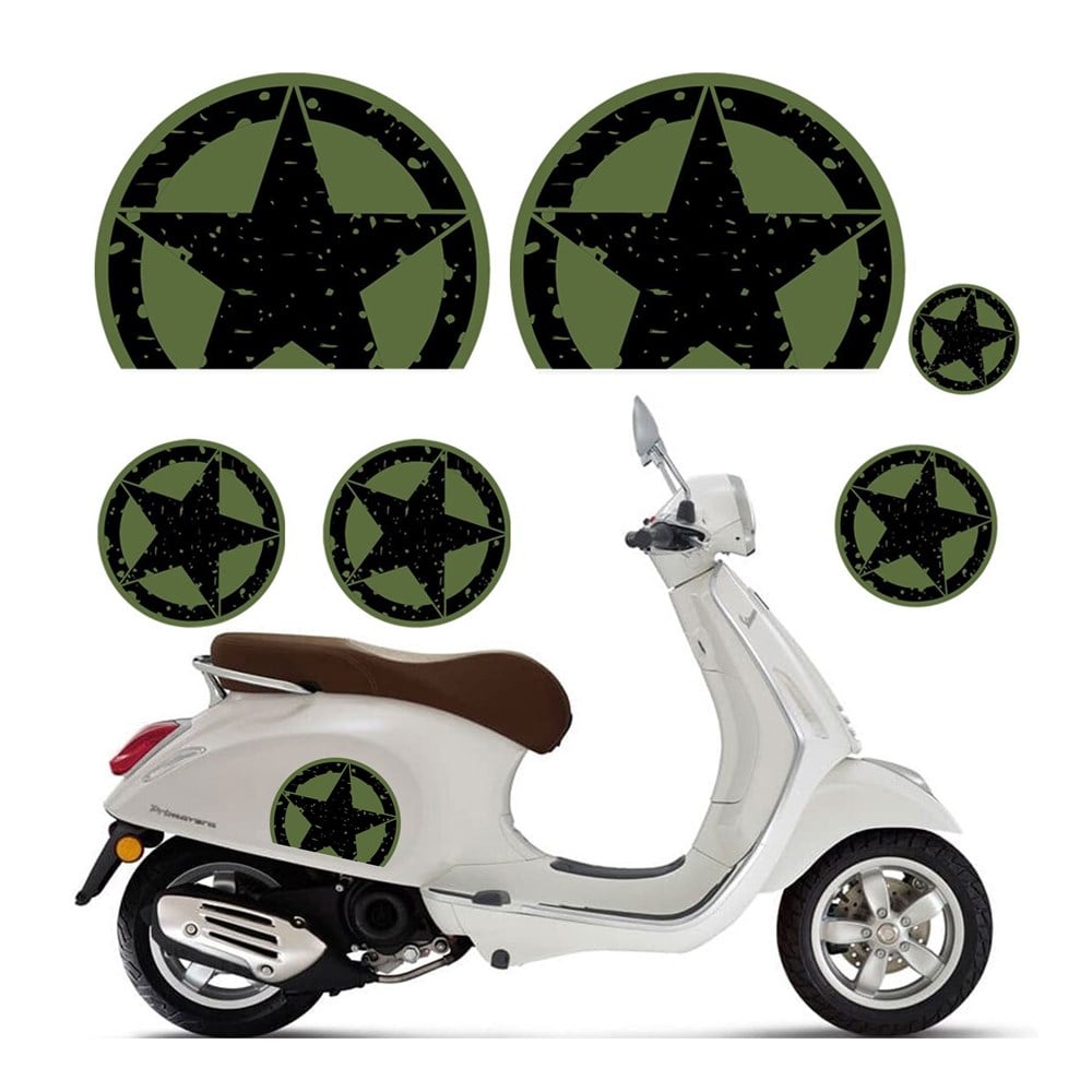 Reflektif Yeşil Sİyah Army YILDIZ STİCKER SETİ 