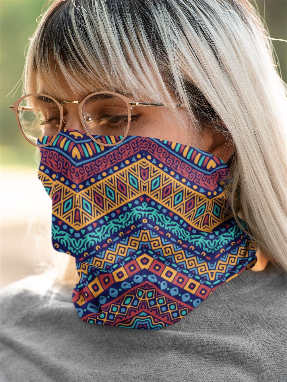 Renkli Desenli Bandana