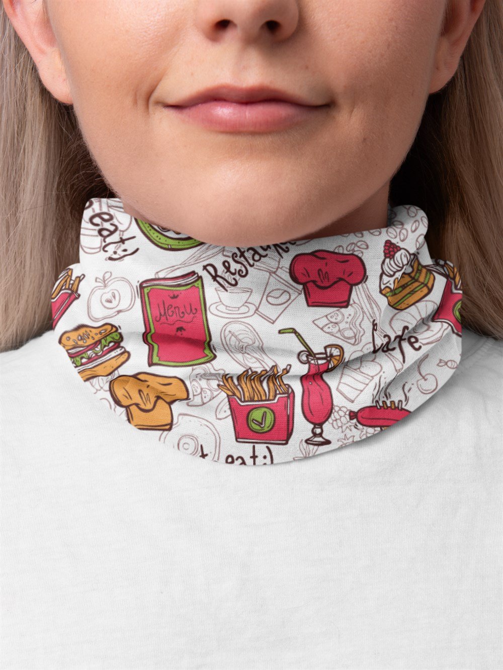 Restaurant  Kadın Bandana Saç Bandı Toka Boyunluk