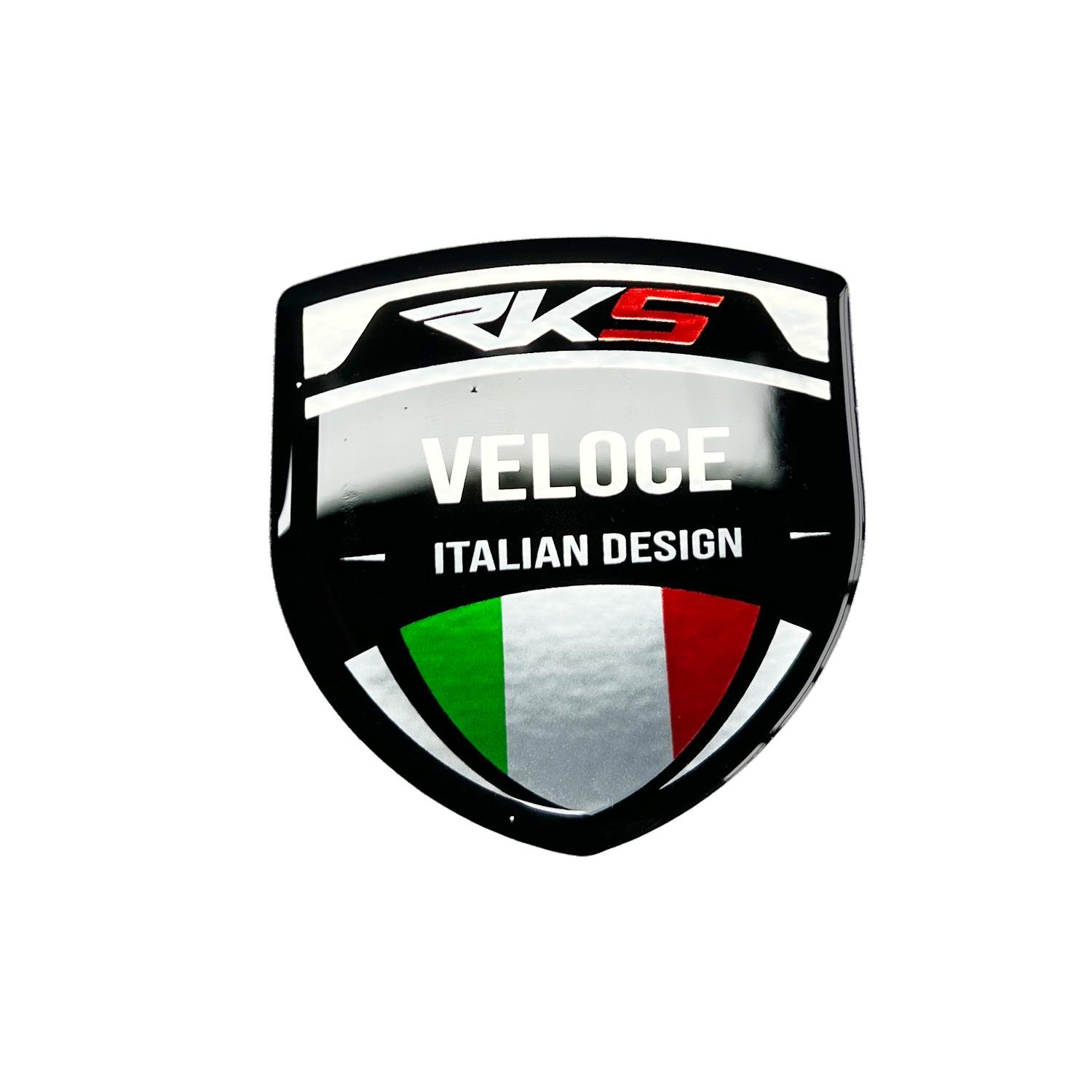 Rks Veloce 3D Gümüş Arma Sticker Redlinegrafik