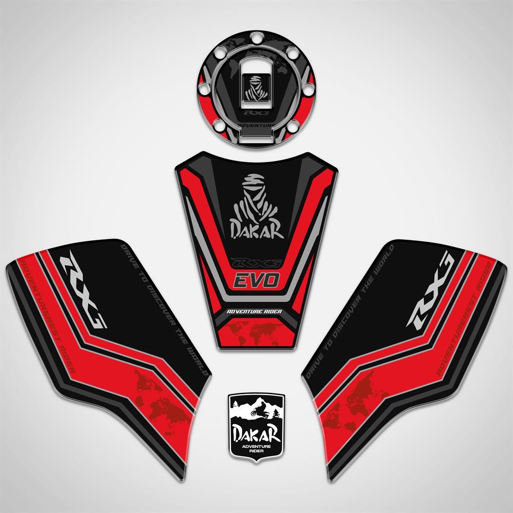 Rx3i Evo Tank Pad Set Siyah Kırmızı Rx3 Evo