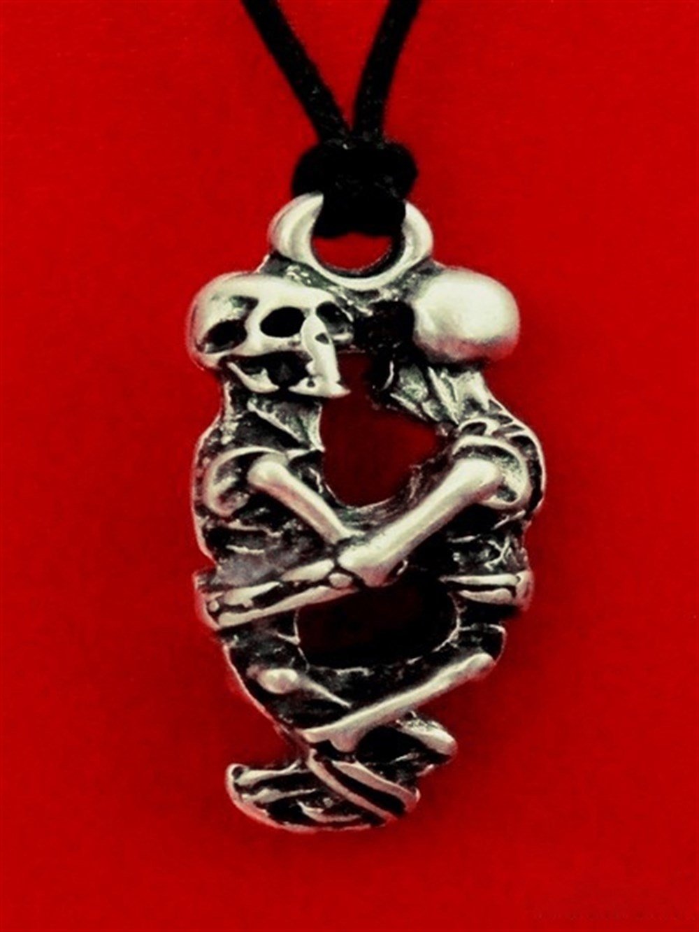 Sarılmış İskeletler Kolye
