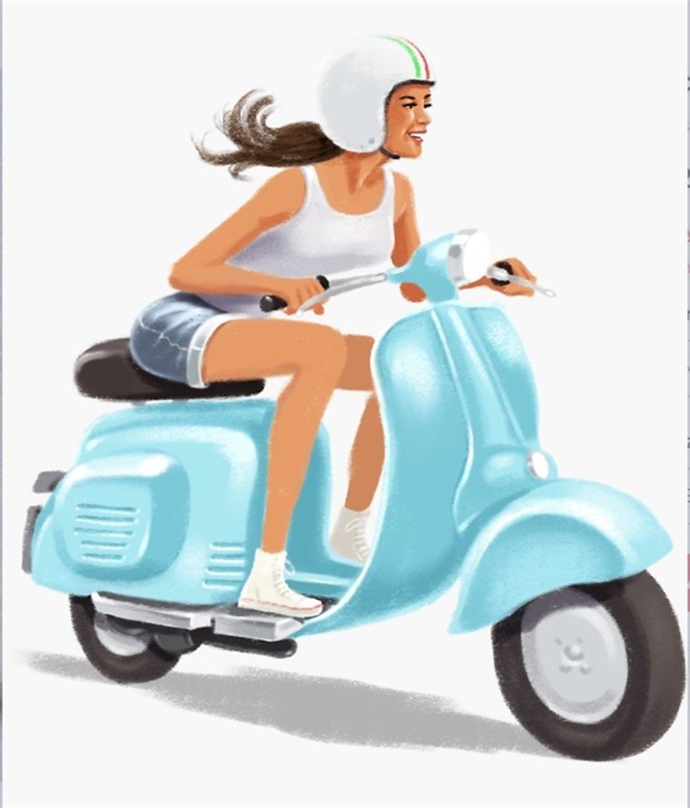 Scooter Girl Sticker