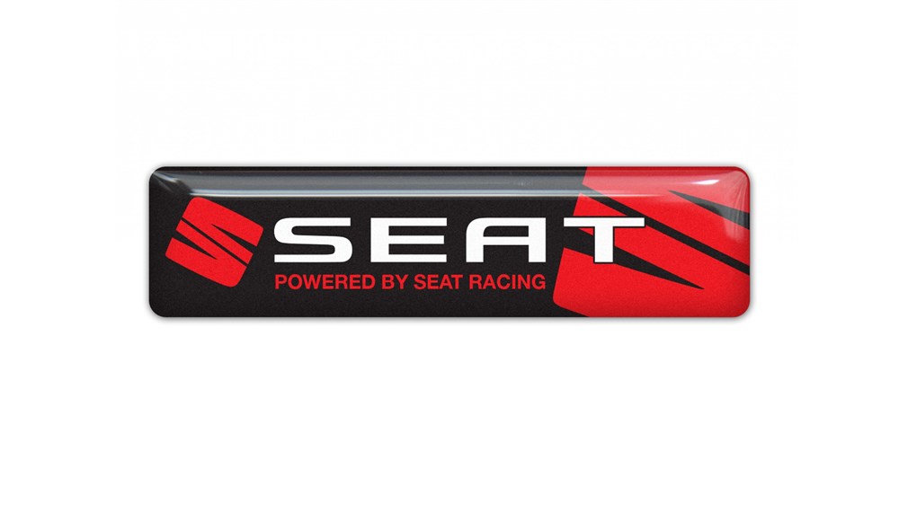 Seat Racing Kırmızı Siyah 3D Sticker 2 Adet