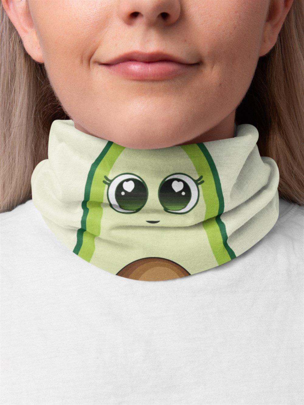 Sevimli Avakado Kadın Bandana Saç Bandı Toka Boyunluk