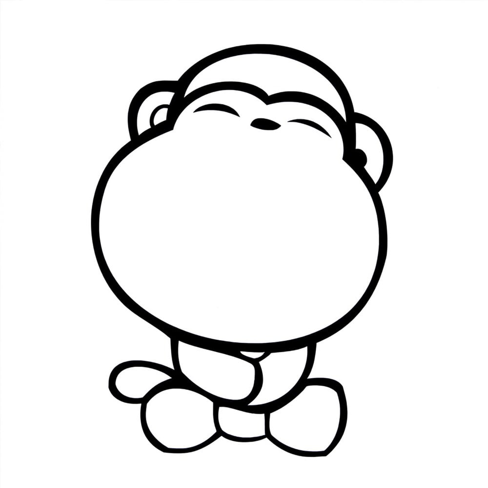 Sevimli Maymun Sticker
