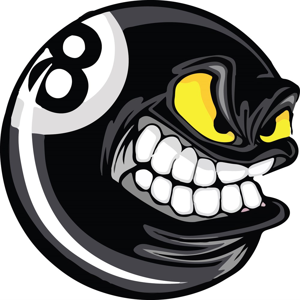 Siyah Bilardo topu Sticker 