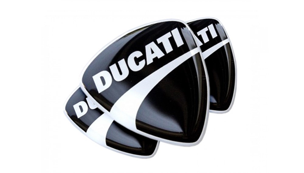 Siyah Ducati 3D Sticker 2 Adet