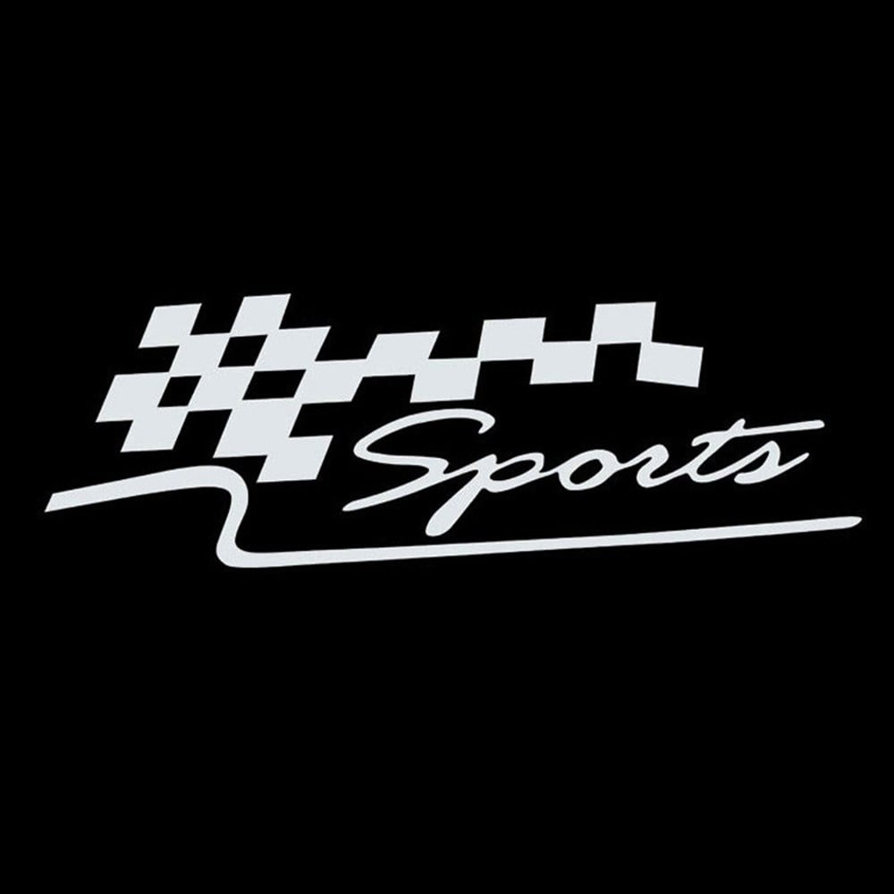 Sports Oto Sticker Beyaz