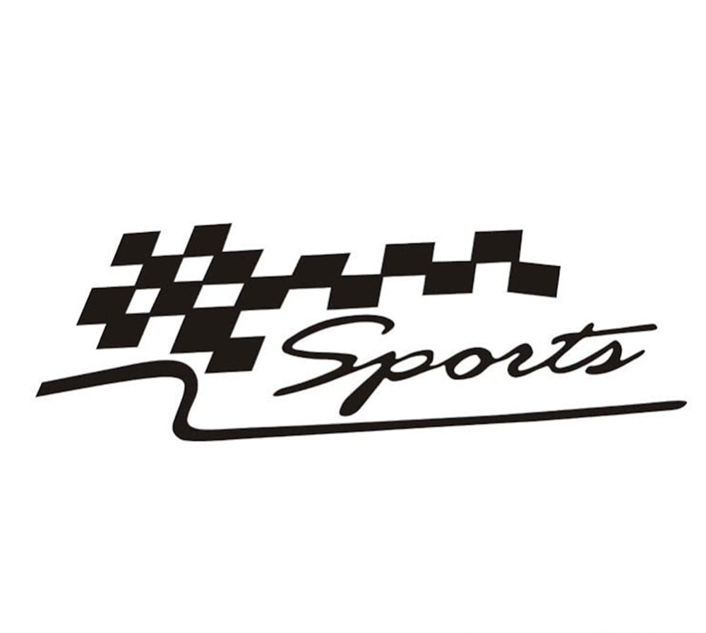 Sports Oto Sticker Siyah
