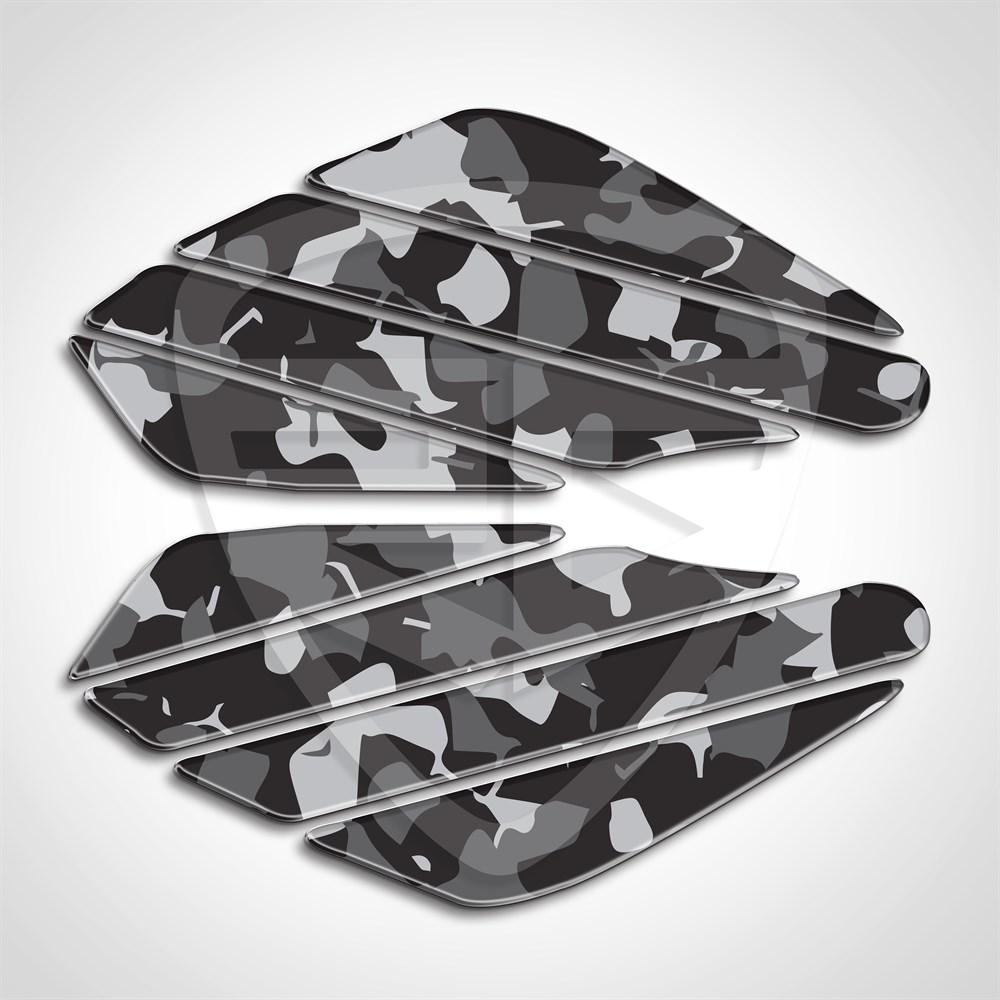 Stripe Kamuflaj Depo Yan Pad Motorsiklet Universal