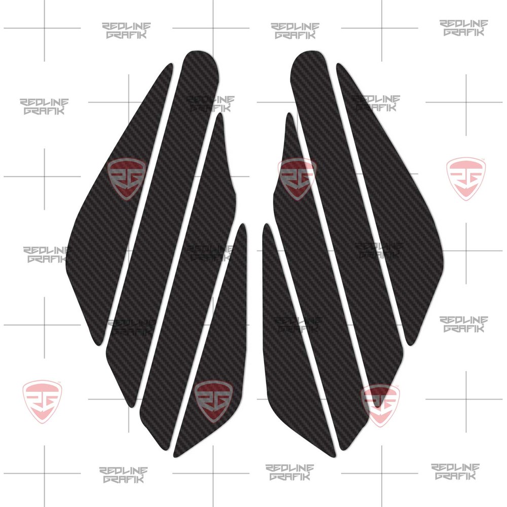 Stripe Karbon Depo Yan Pad Universal  Carbon Yan Pad Sticker Redline Grafk