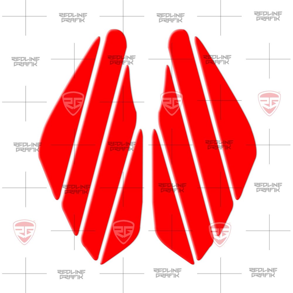 Stripe Kırmzıı Depo Yan Pad Universal  Red Yan Pad Knee Pad Sticker Redline Grafk
