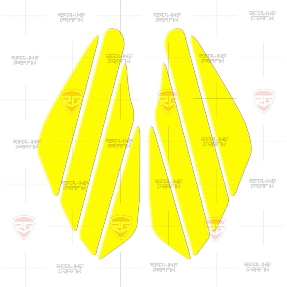 Stripe Sarı Depo Yan Pad Universal Yellow Yan Pad Knee Pad Sticker Redline Grafk