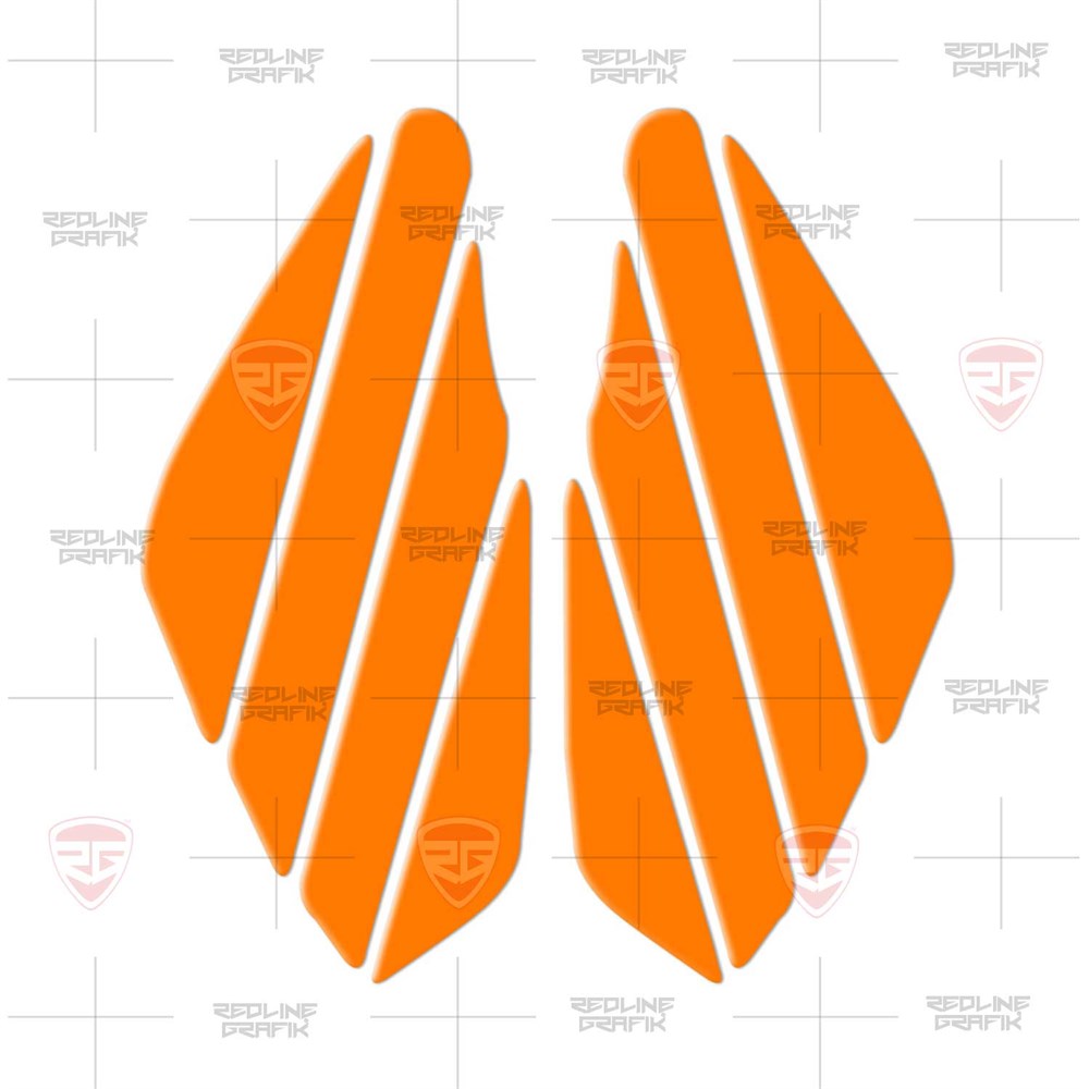 Stripe Turuncu Depo Yan Pad Universal Orange Yan Pad Knee Pad Sticker Redline Grafk