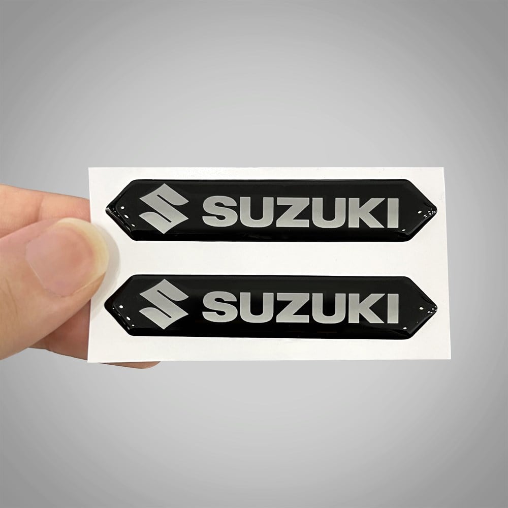 Suzuki 3D Gümüş Arma Sticker Yapıştırma 2 Adet