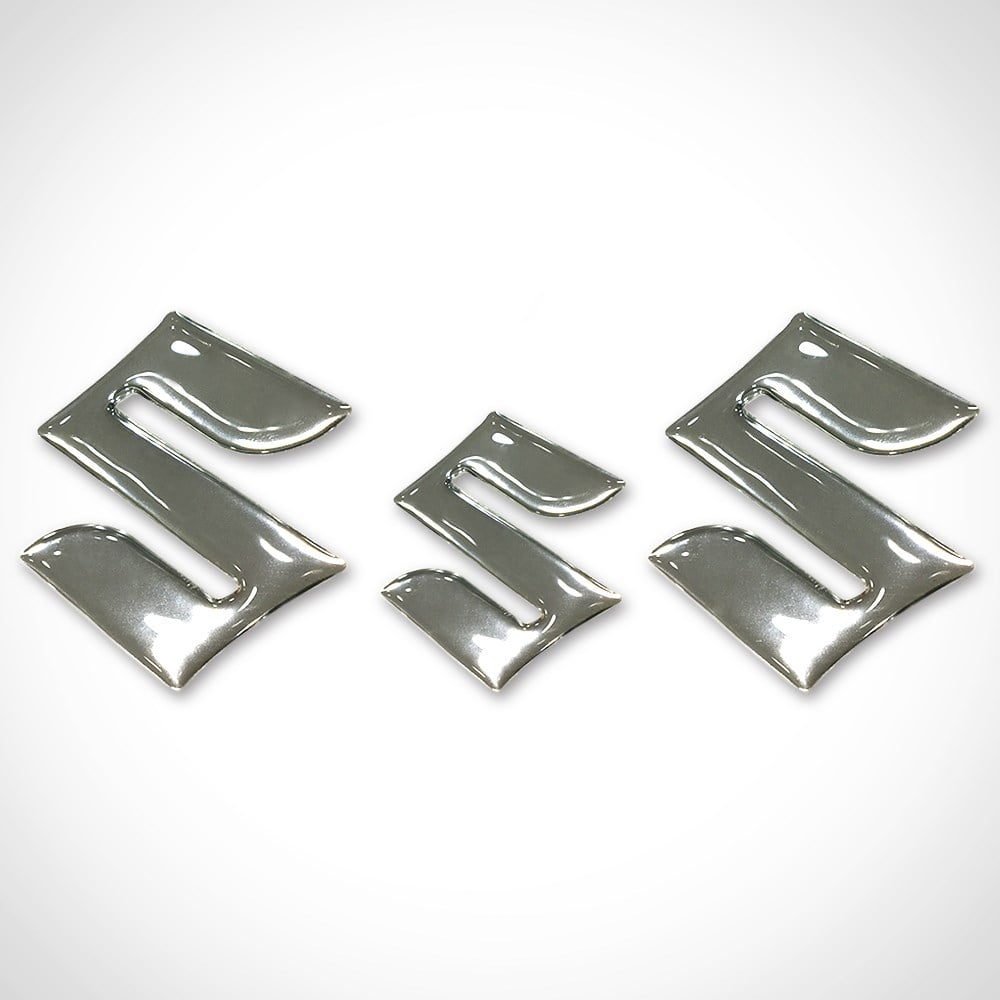 Suzuki 3D Orjinal Gümüş Logo 3 Adet