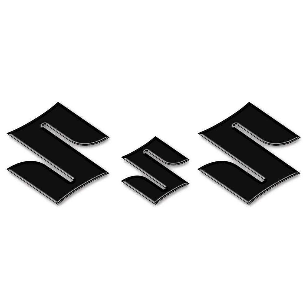 Suzuki 3D SİYAH Logo 3 Adet