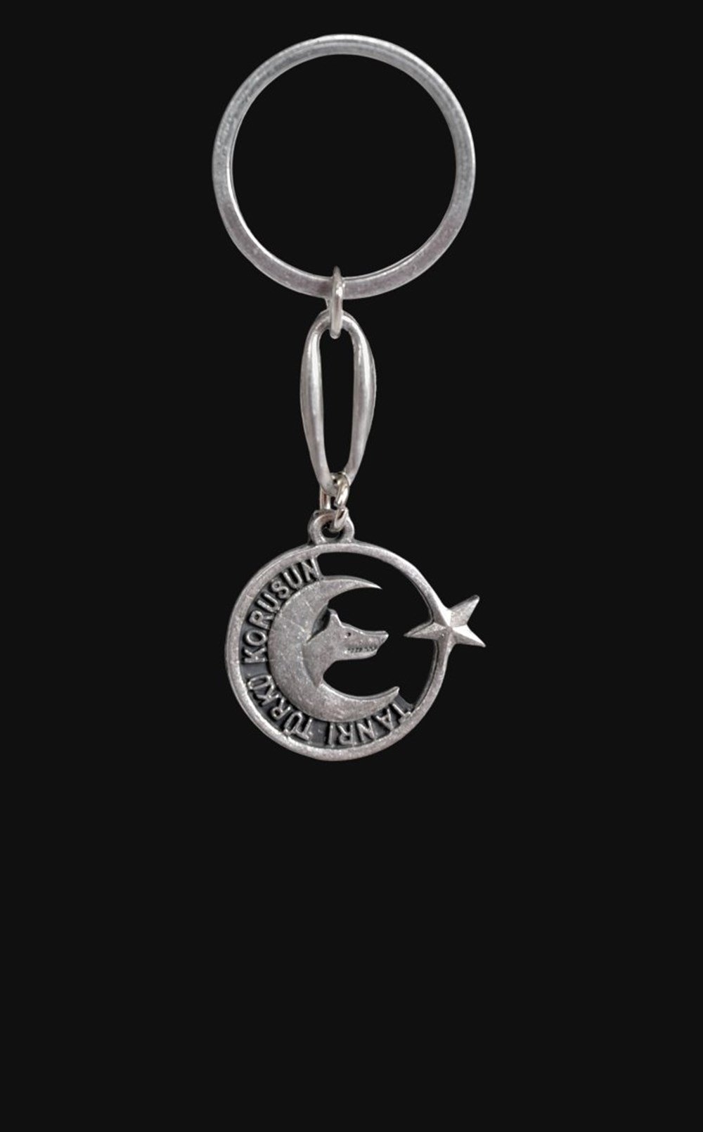 Tanrı Türkü Korusun Ay Yıldız Anahtarlık