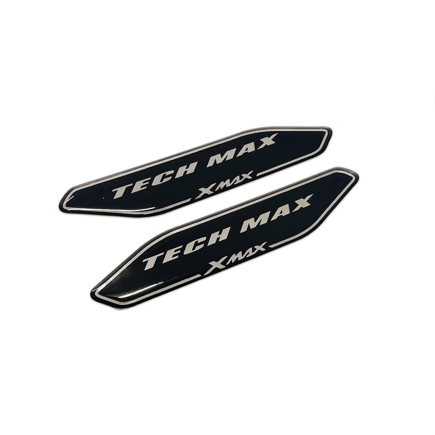 Techmax Xmax İkili Gümüş Arma Logo 3D 