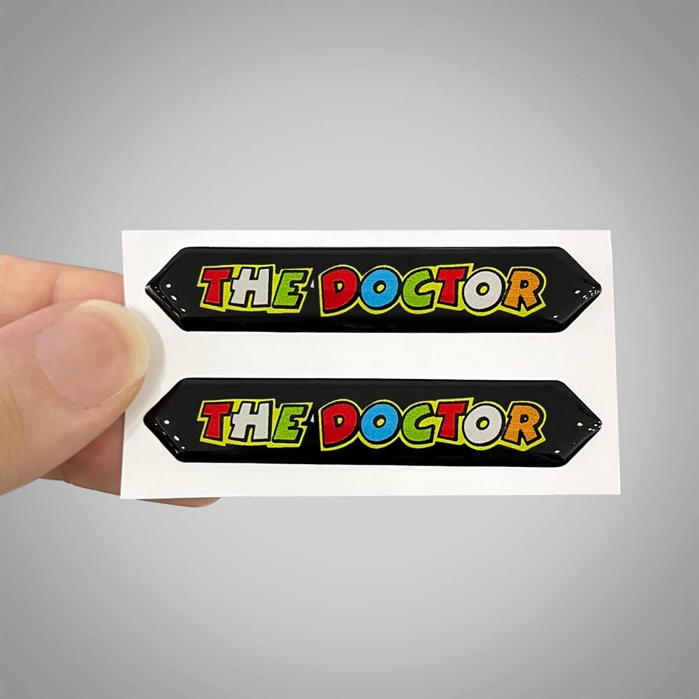 The Doctor 3D Gümüş Arma Sticker Yapıştırma 2 Adet