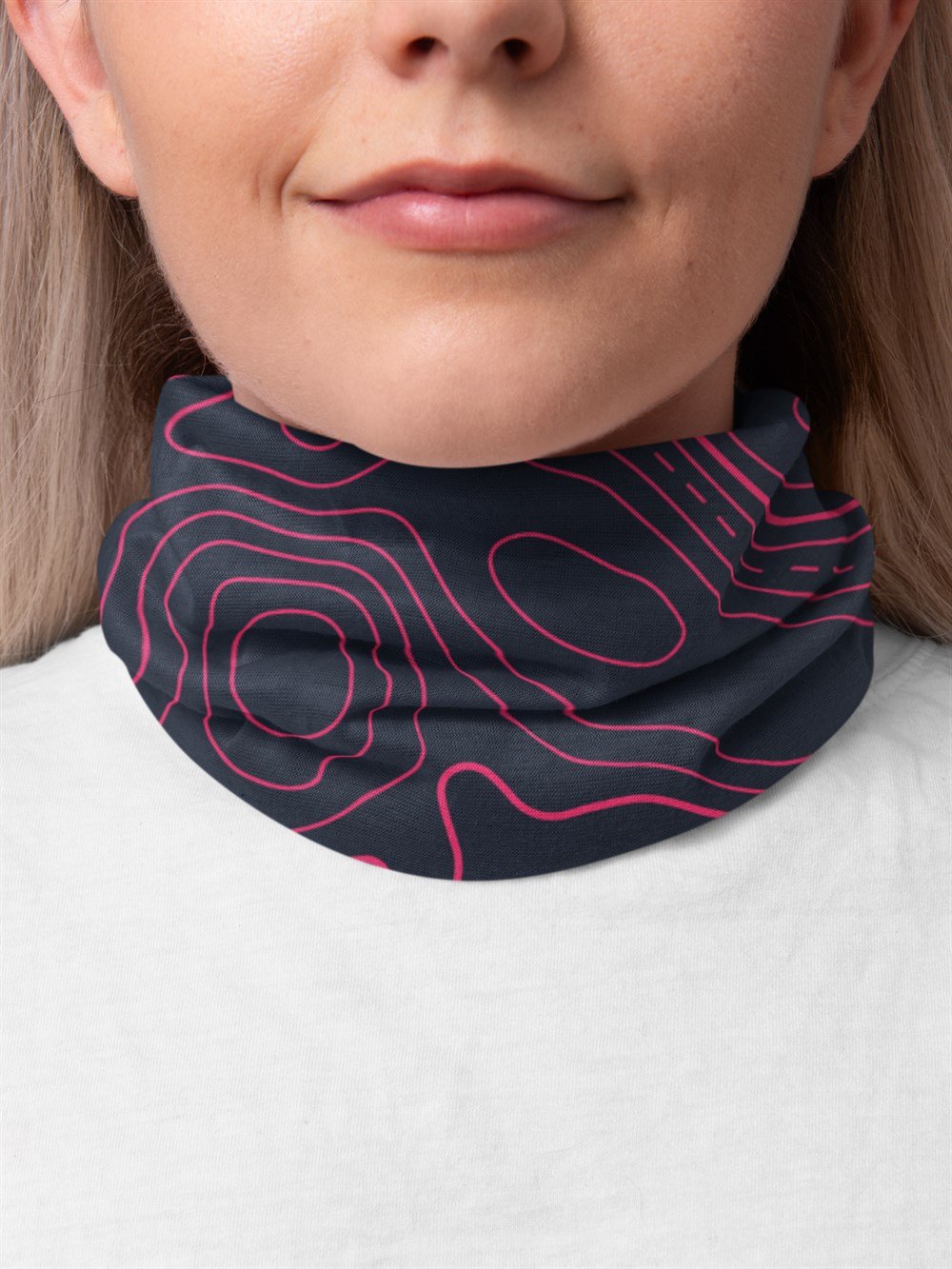 Topografya Kadın Bandana Saç Bandı Toka Boyunluk