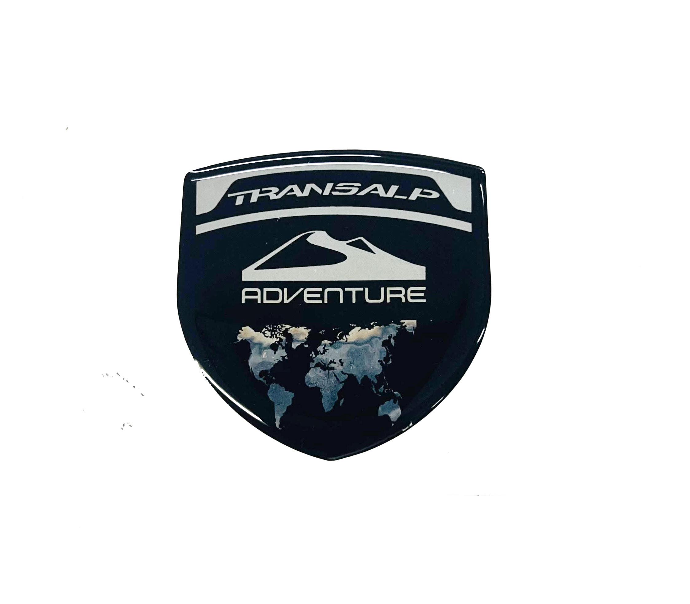 Transalp Adventure 3D Gümüş Arma Sticker Redlinegrafik