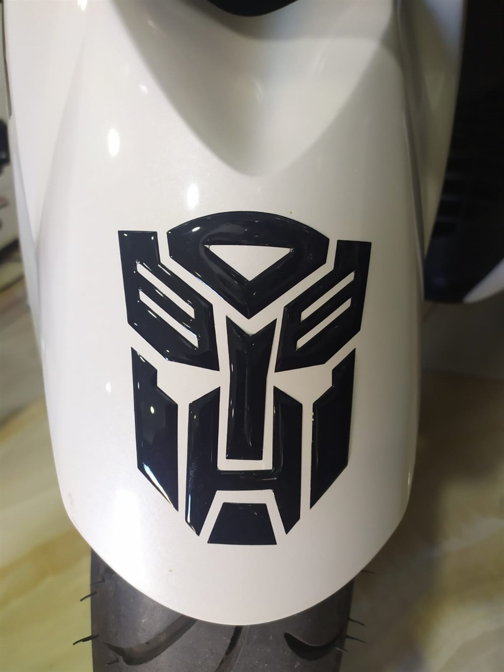 Transformers 3D Kabartmalı Siyah Sticker