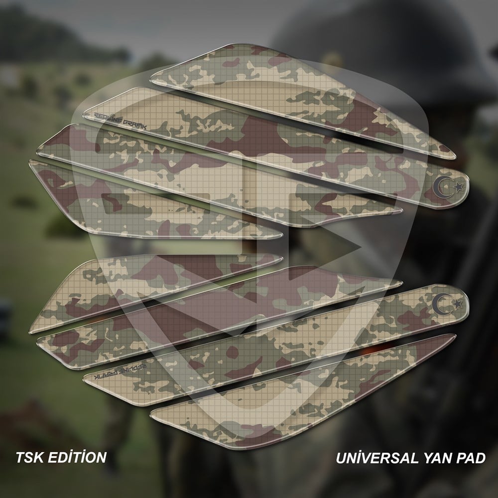 TSK Stripe Depo Yan Pad Motorsiklet Universal Özel Seri Redline Grafik